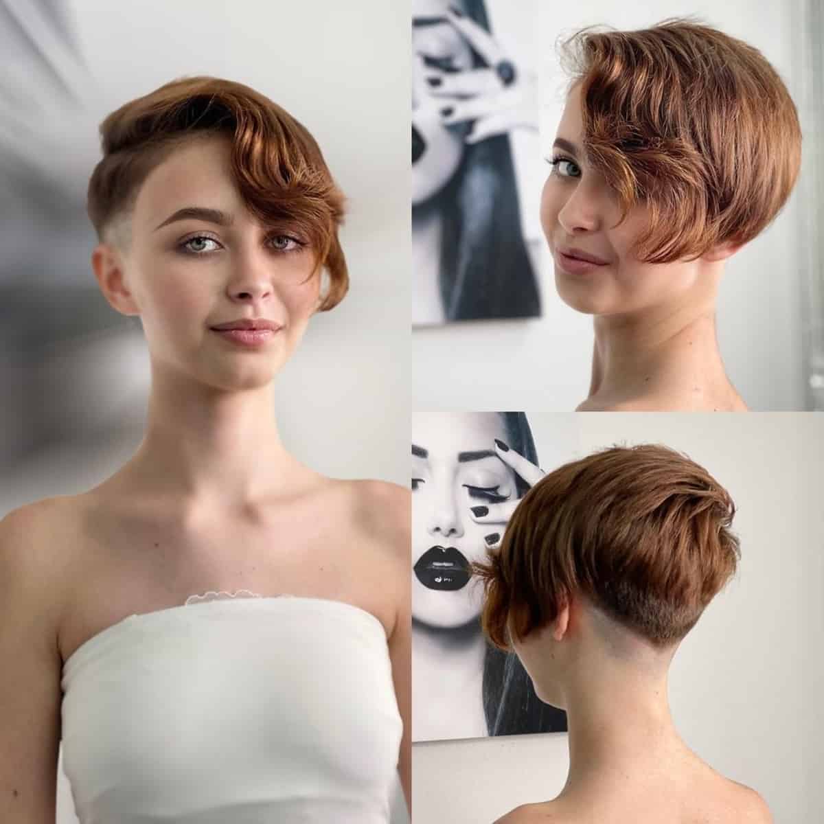 Asymmetrical Pixie with Shaved Sides