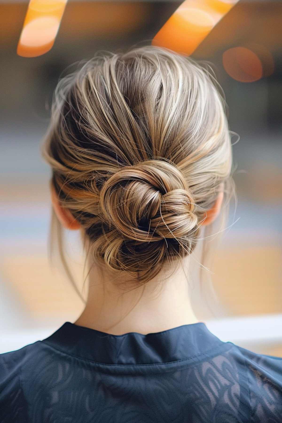 Quick twist updo for sports and fitness