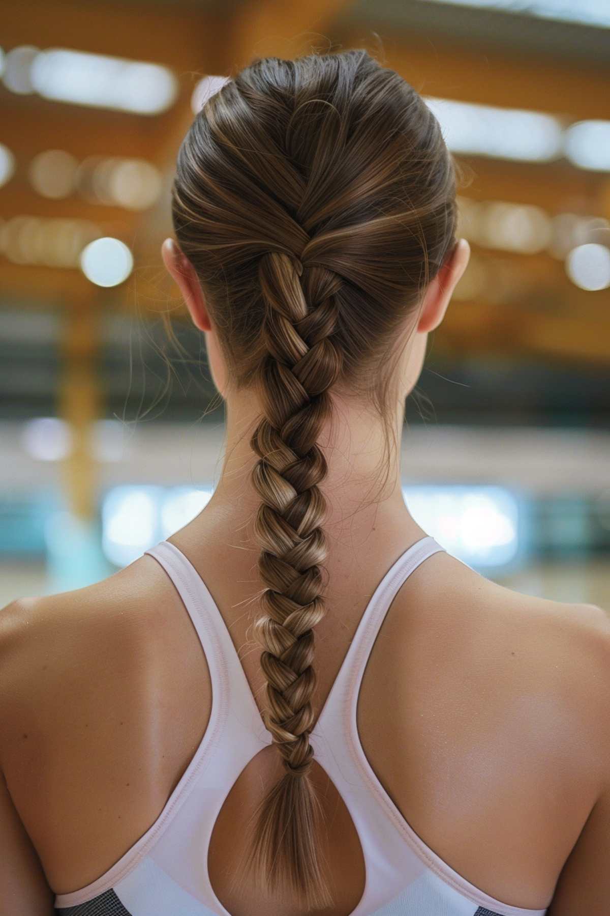 Sporty simple French braids for thin hair