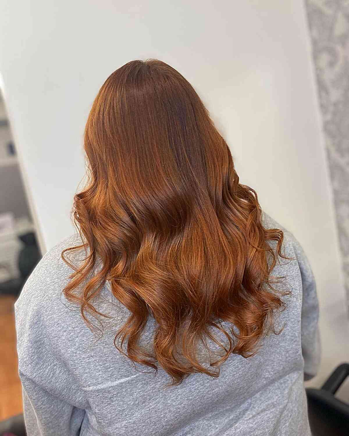 Auburn Brown Hair with Copper Highlights