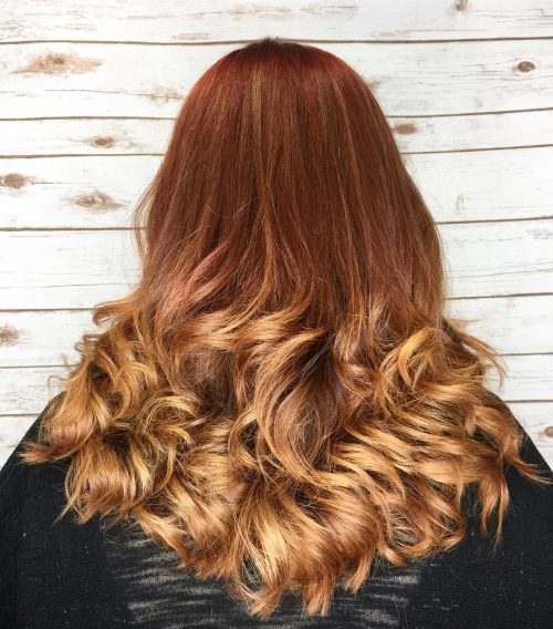 Red Auburn ombre