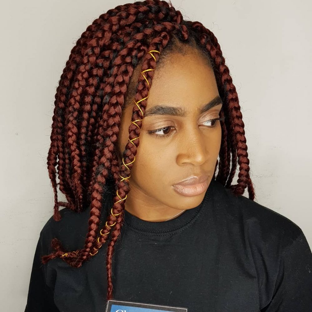 14 Red Box Braids Black Girls Can Slay