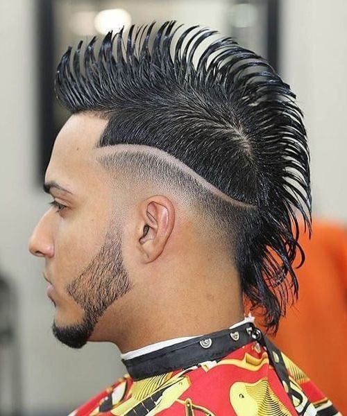 Low bald fade with mohawk