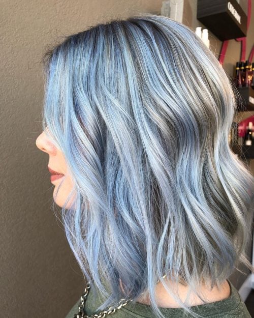 Pastel baby blue hair