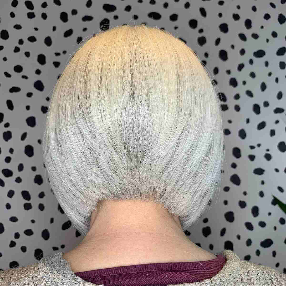 Backview of a Graduated Bob for Women with Thick Hair