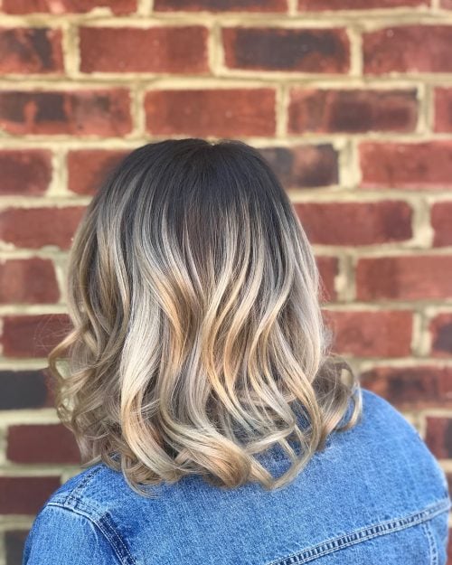 Espresso to Beige Ombre on a Short Bob