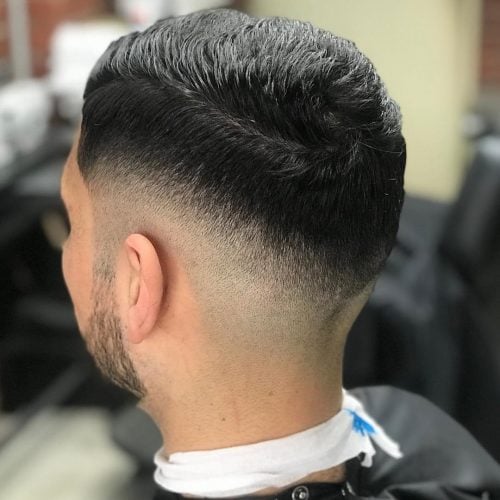 Low bald fade and comb over