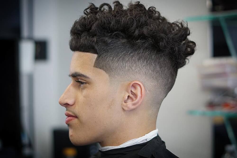 Short Side Bald Fade With Natural Twists