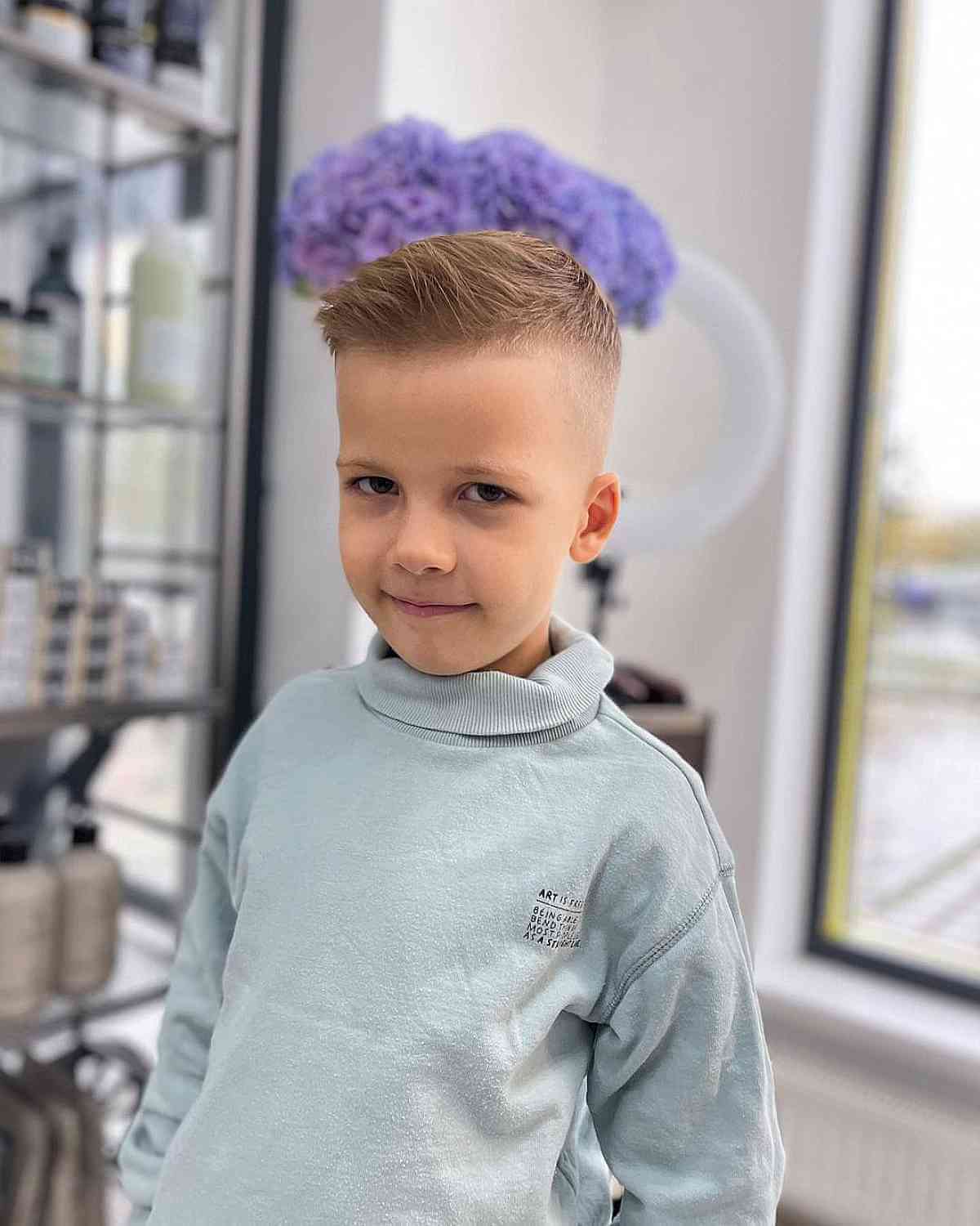 Bald Fade with a Textured Top for Kids
