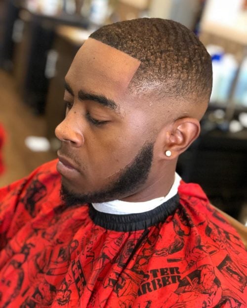 Bald Cut Fade with Waves