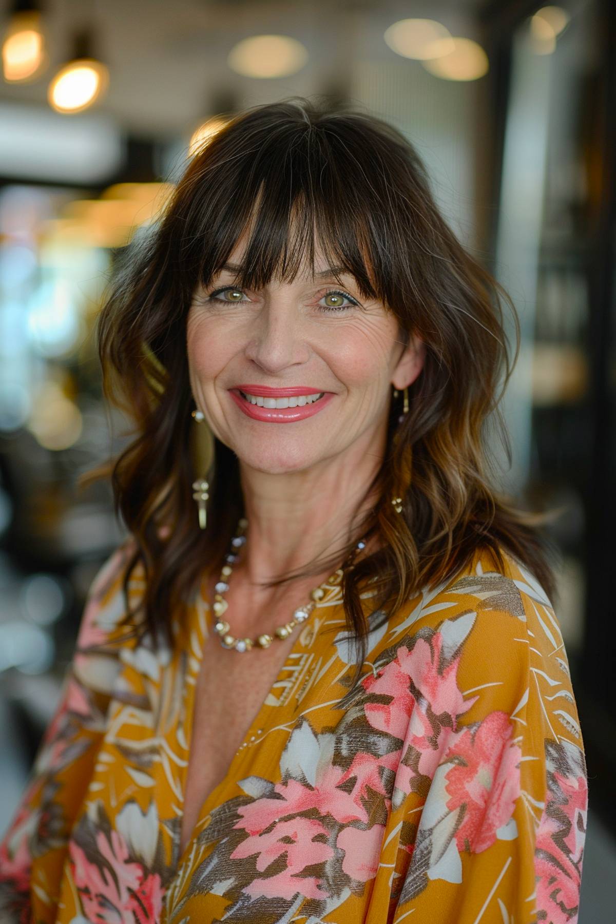 Bangs for older women oval face