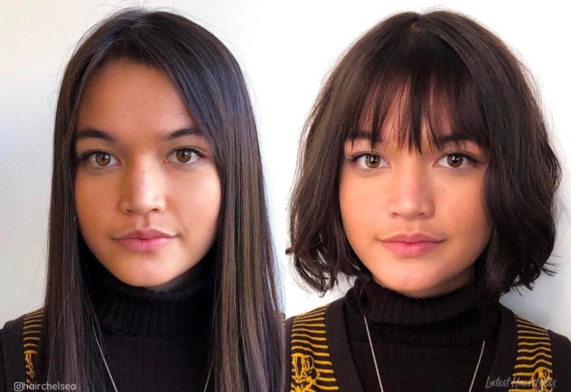 Bangs for Round Shapes: 23 Flattering Haircuts