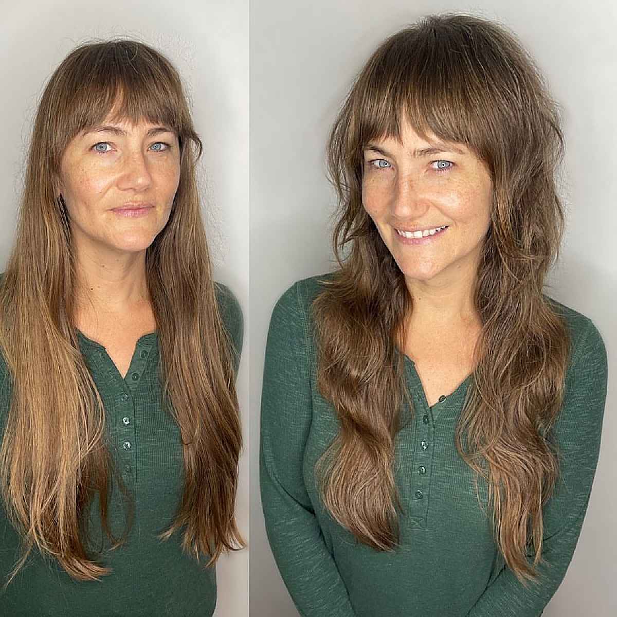 Bangs for women over 40 with square faces