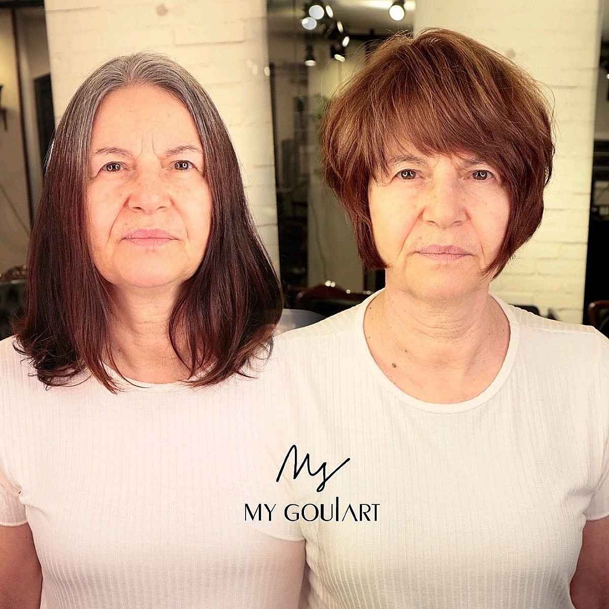 Bangs for women over 60 with square faces