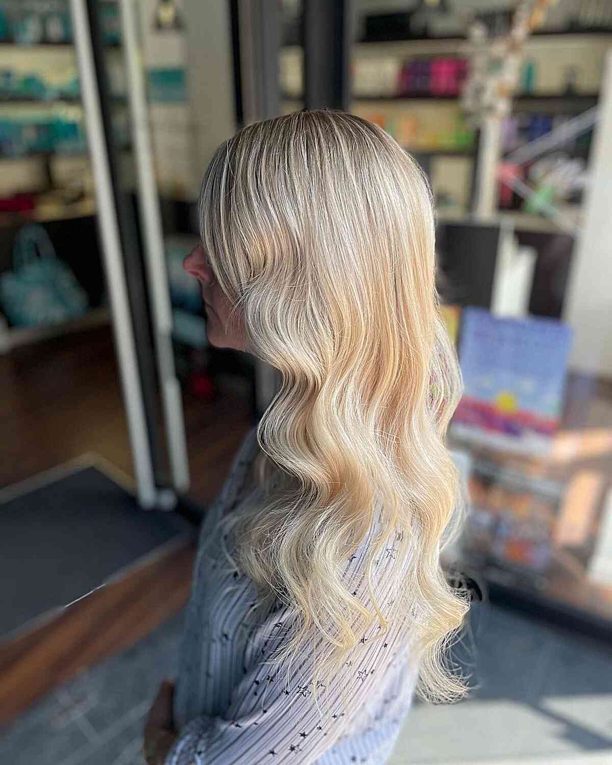 Barbie-Inspired Yellow Blonde Waves for Long Hair