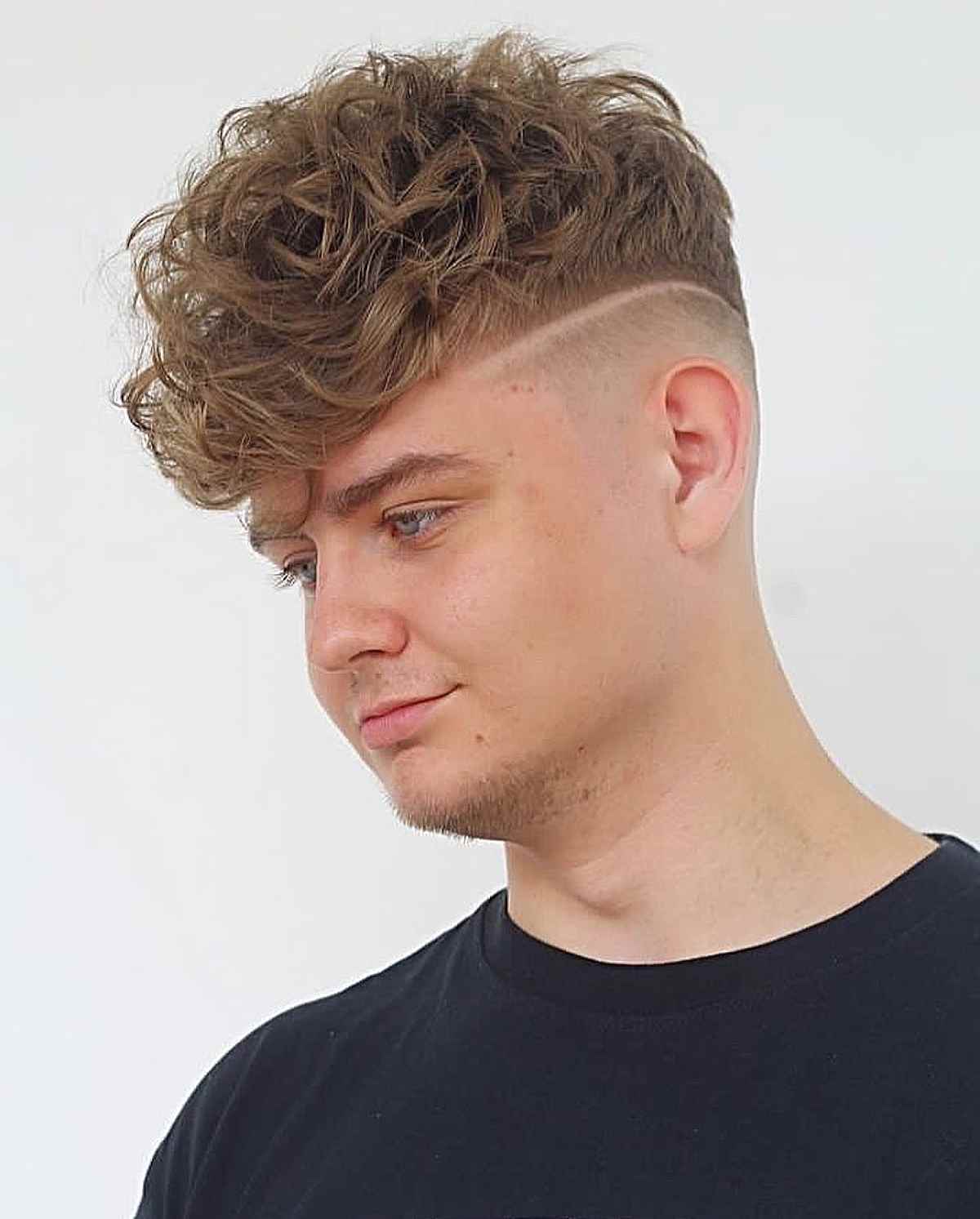 Beach Curls with a Razor Line for Dudes