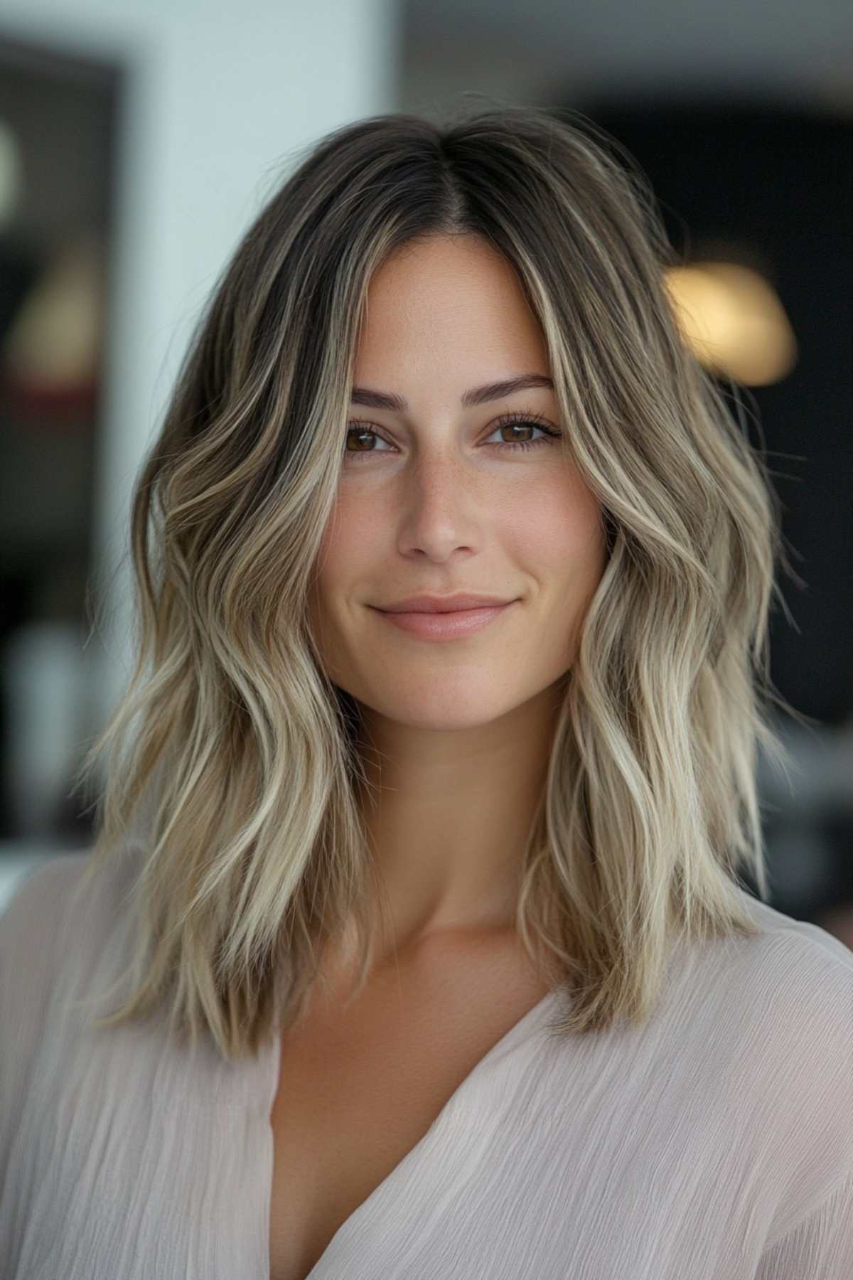 Beachy waves hairstyle for fine hair