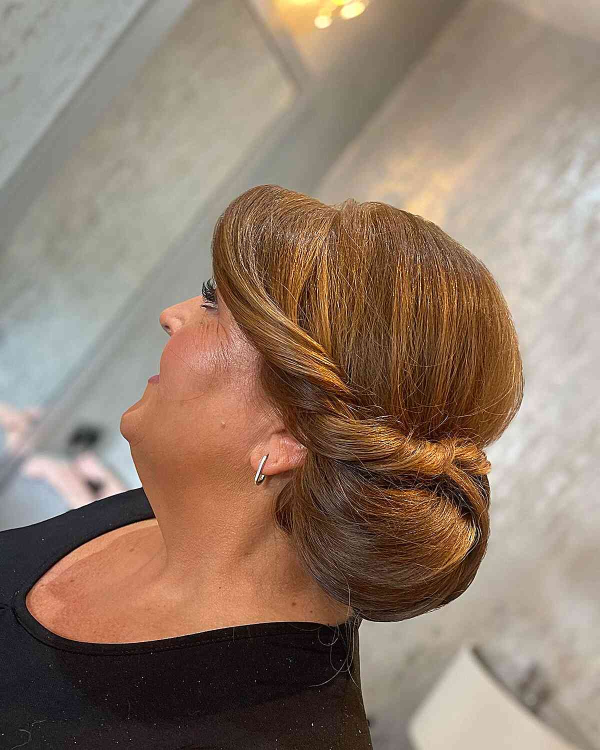 Beautiful Chignon for the Mother of the Bride