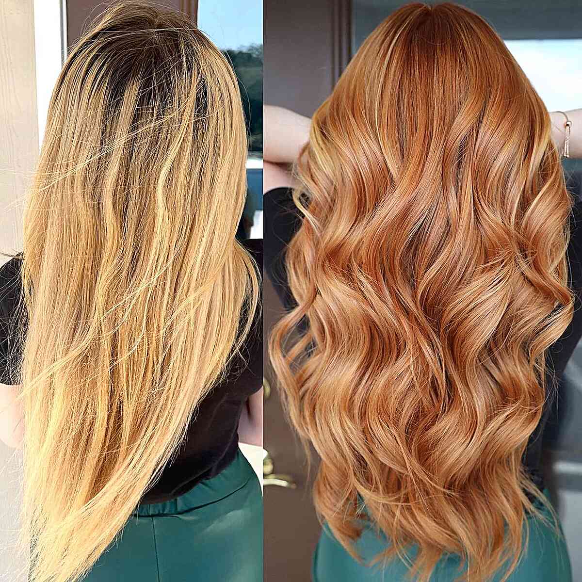 Beautiful Copper Hair with Highlights for Autumn