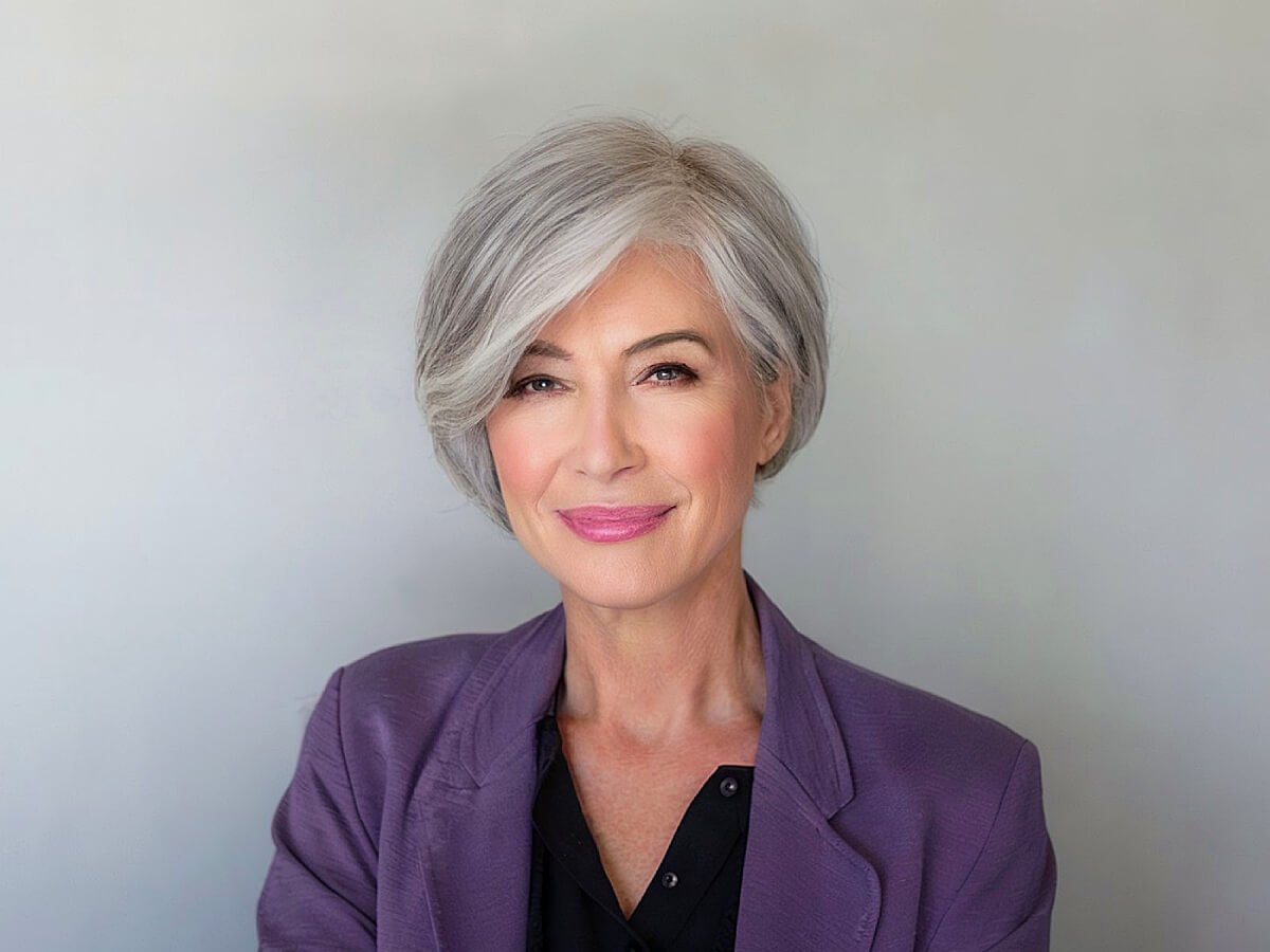 Beautiful grey bob hairstyles for women