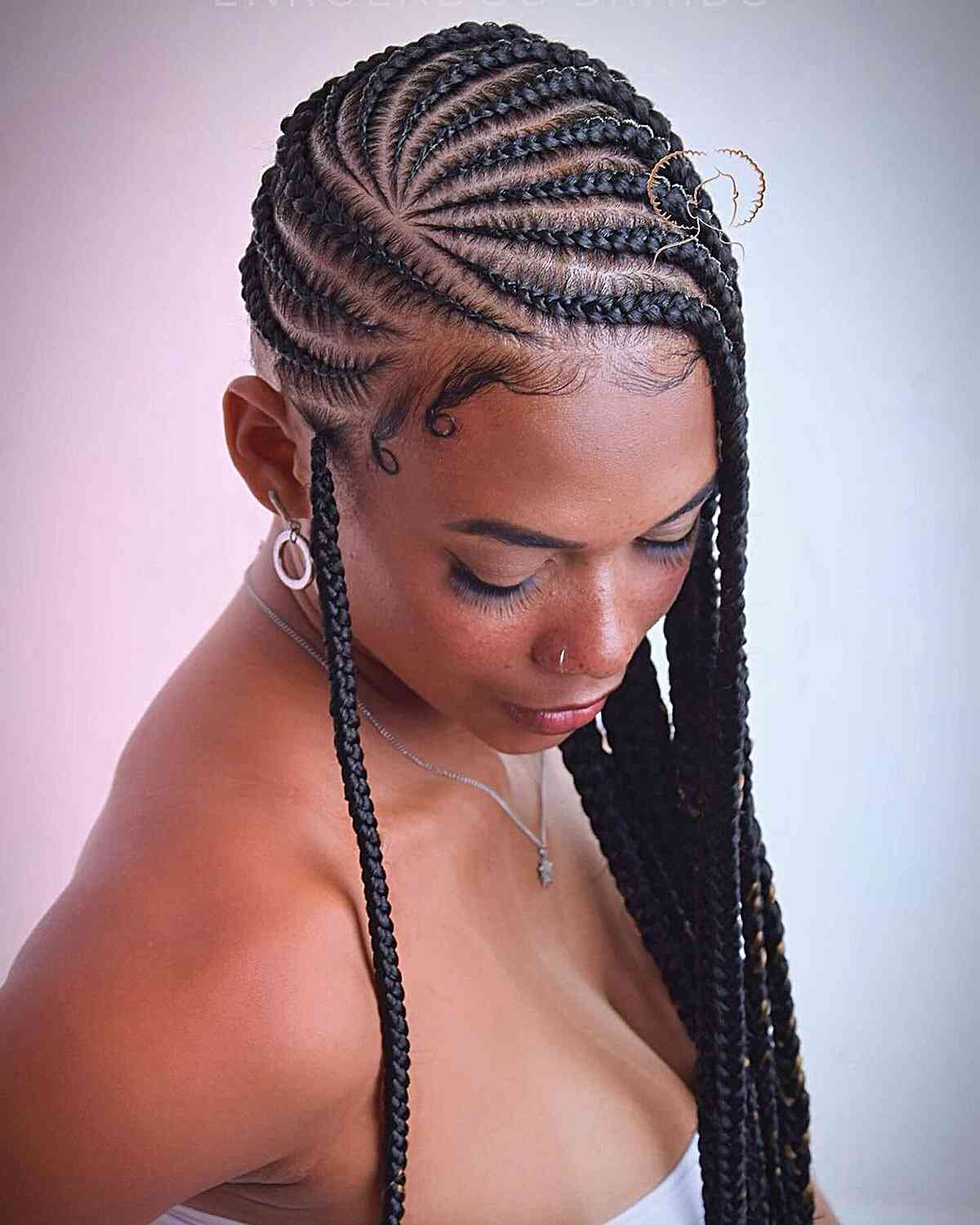 Beautiful Lemonade Braids with Baby Hairs for Black Women