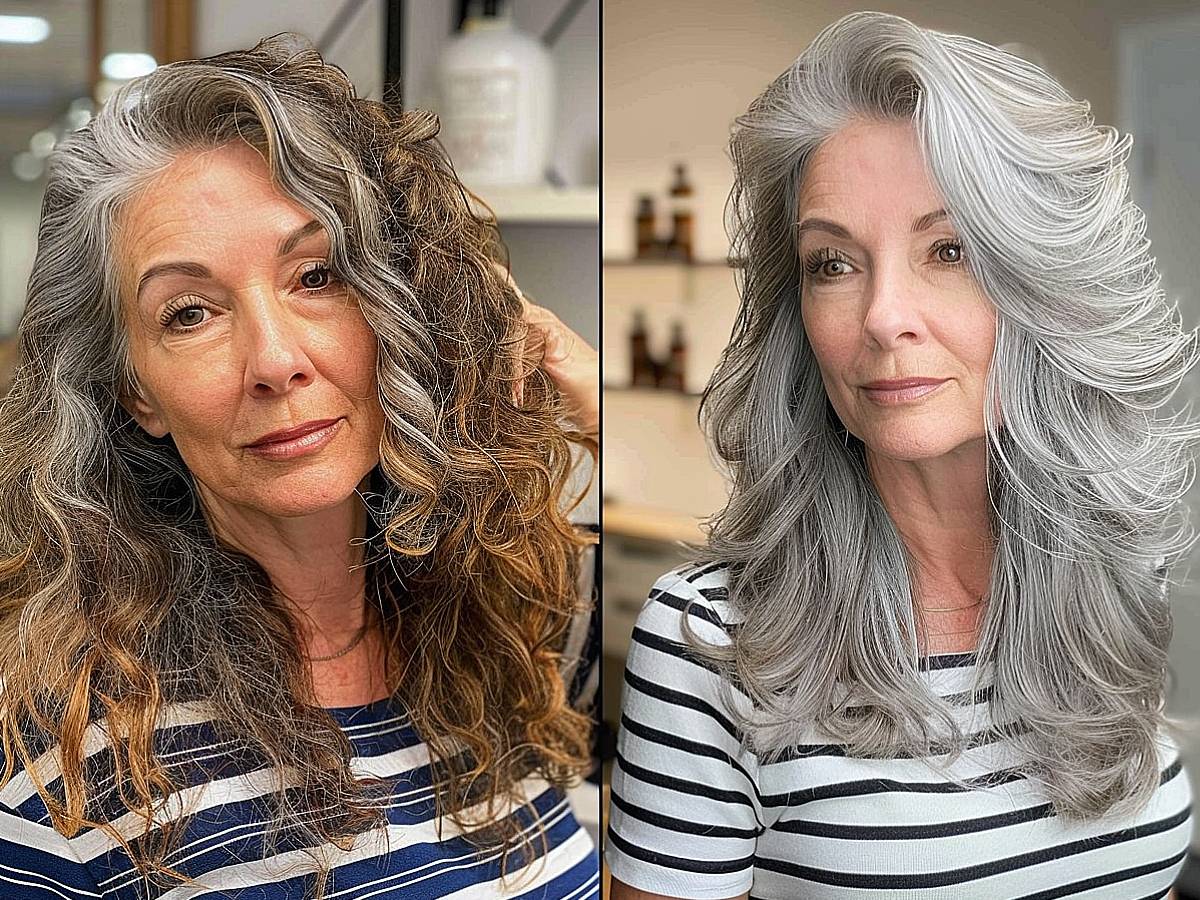 Beautiful Long Hairstyles for Women Over 60