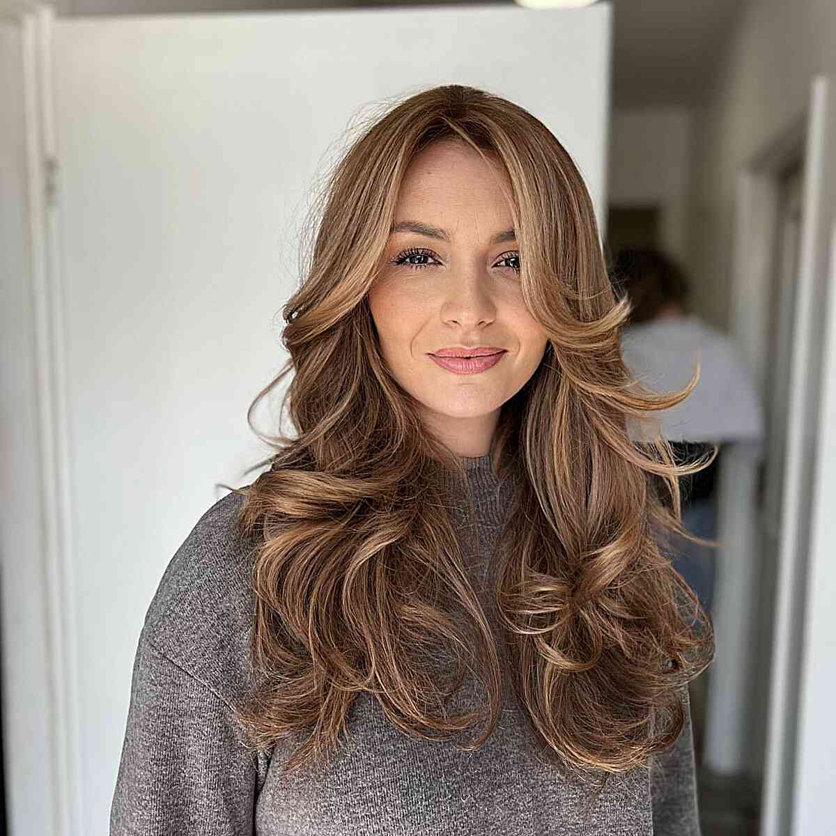 Beautiful Long Layers and Curled Tips for women with longer hair