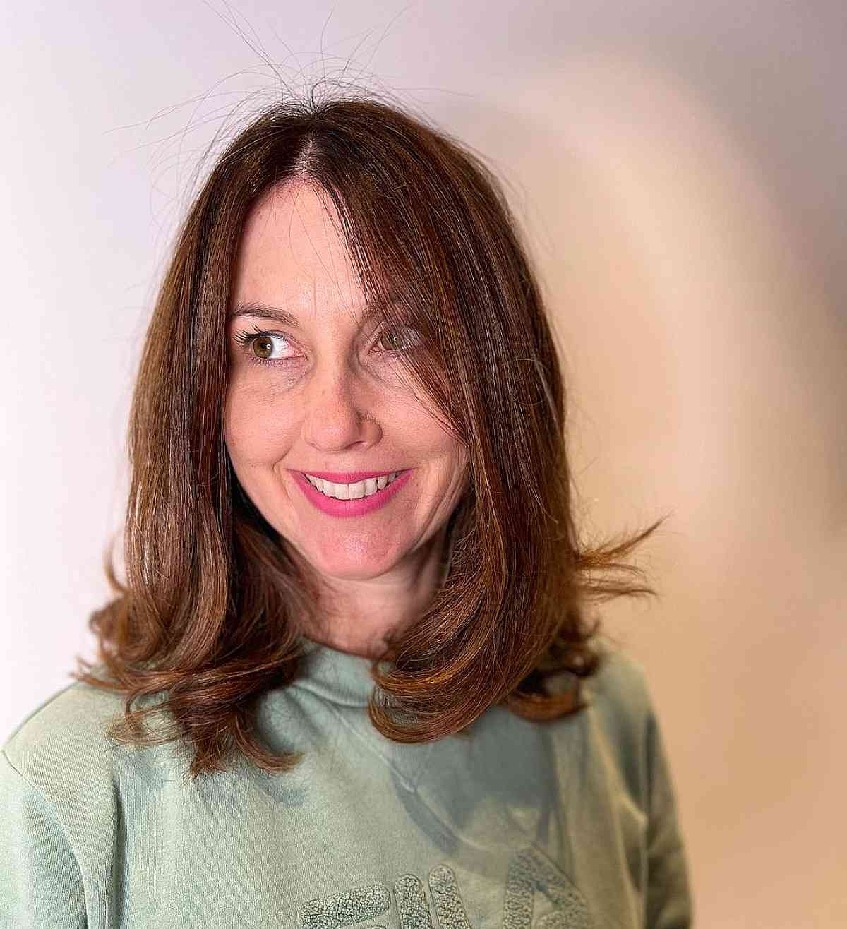 Beautiful shoulder-length hair for ladies over 50