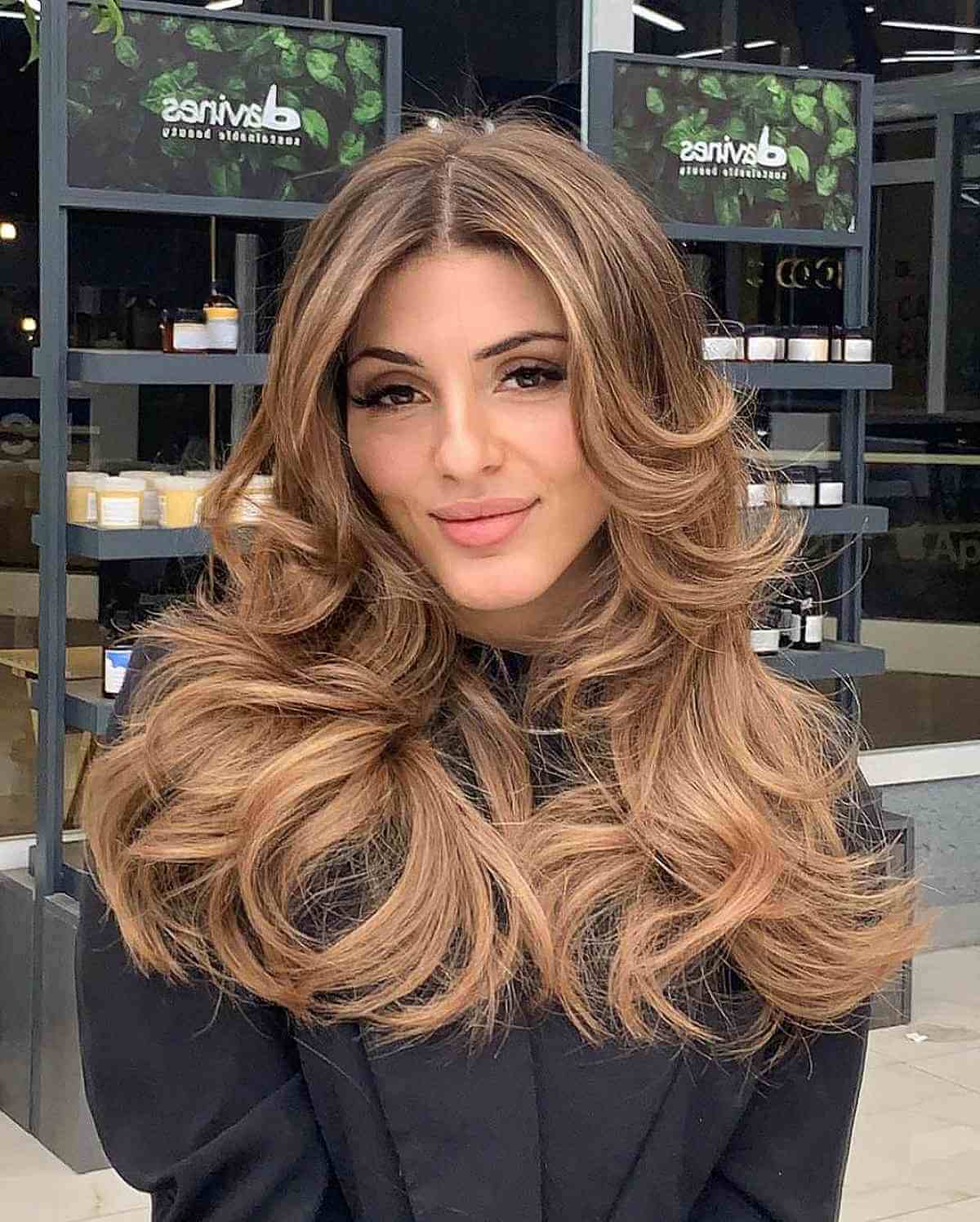 Beautifully Layered Curled Ends for Long, Thick Hair