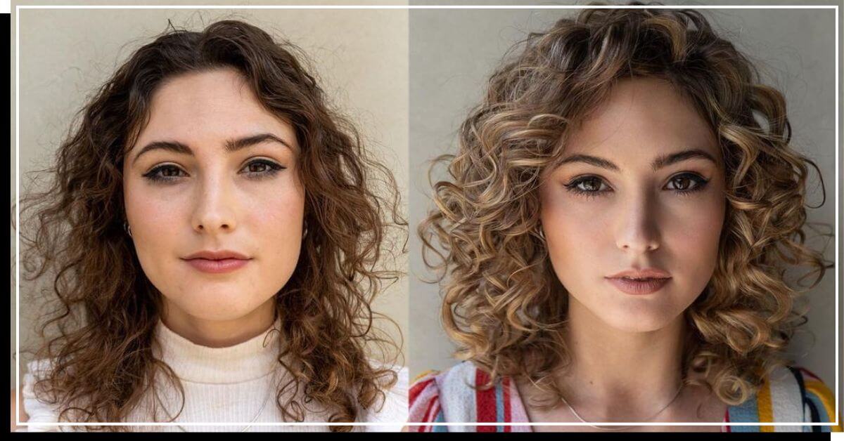 Before and after DevaCut for 2b curls