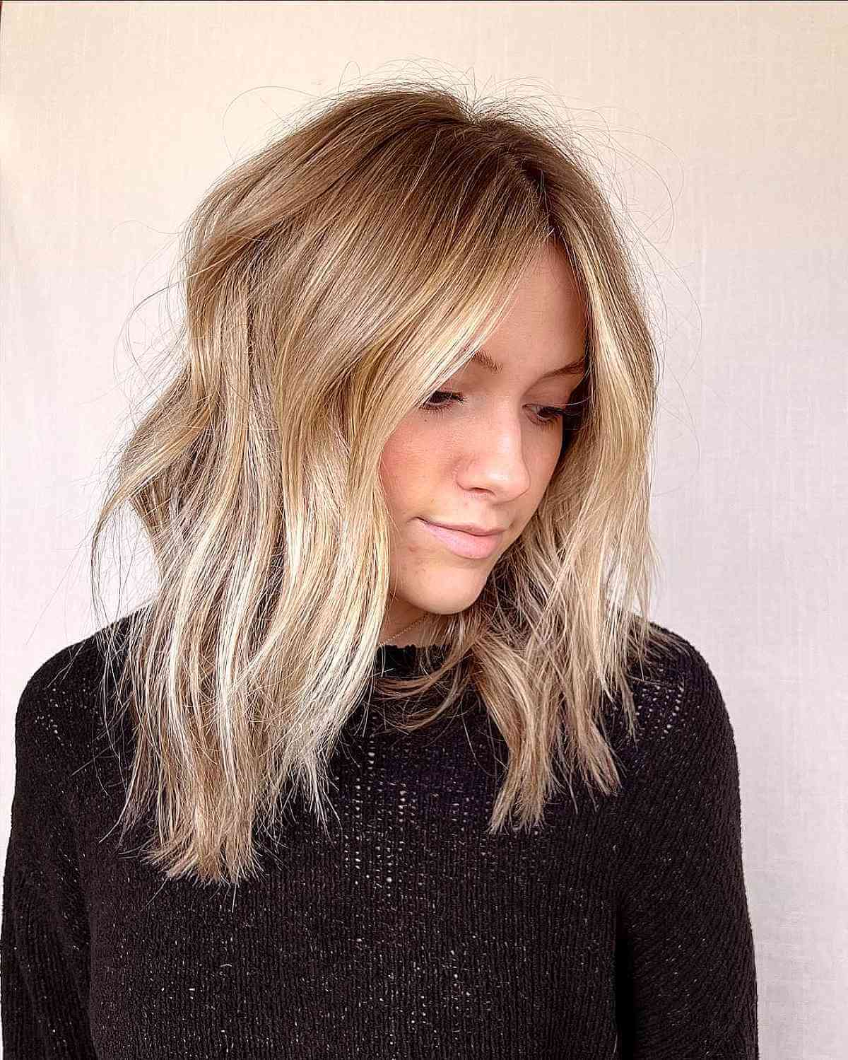 Beige Blonde with Shadow Root for Summer