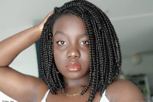 Pictures of the best short box braids for black women