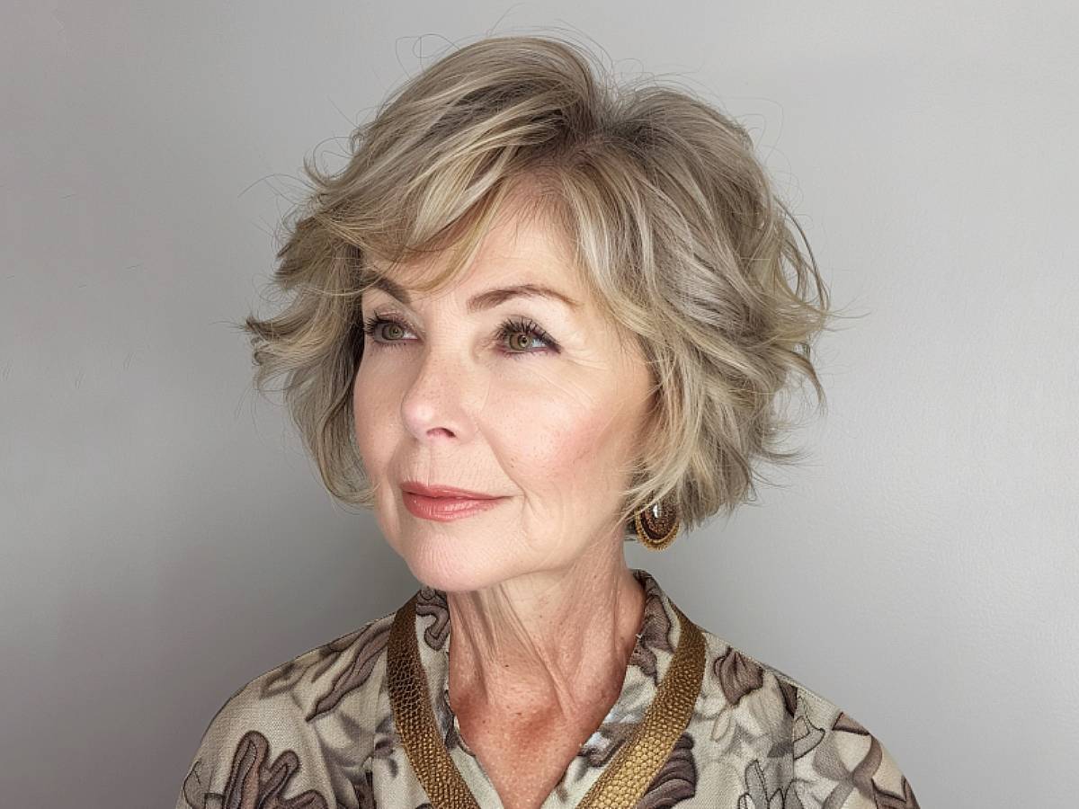 best short haircuts for women over 60 with thick hair