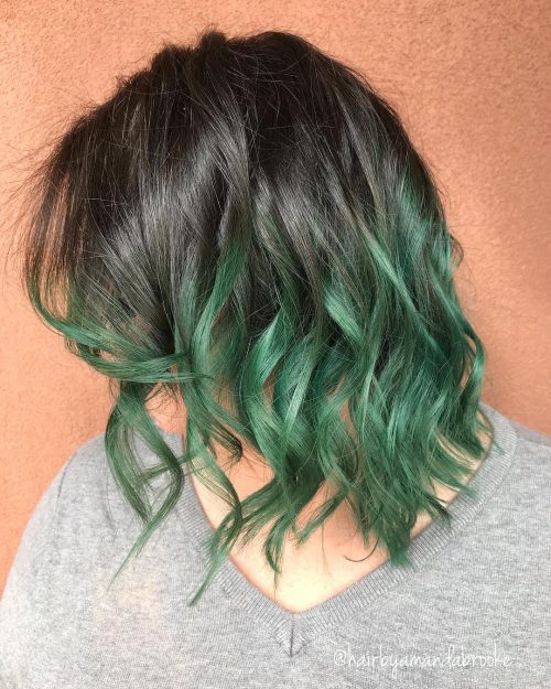Light To Dark Green Hair Colors 20 Ideas To See Photos