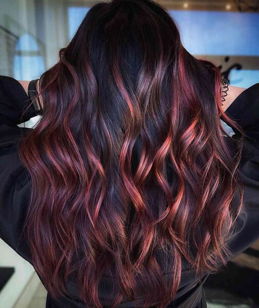 A Black and Red Balayages