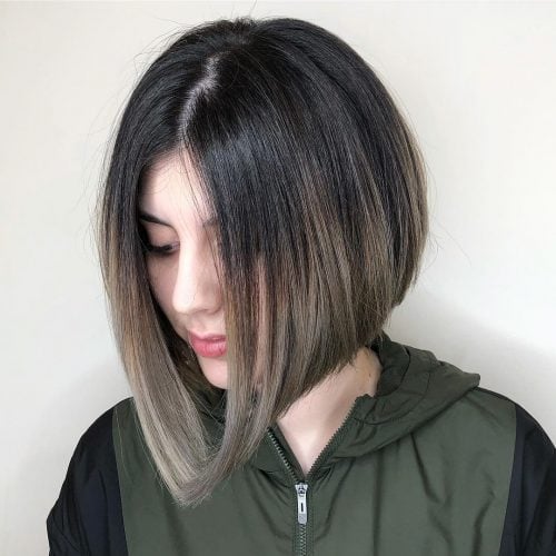 Black and Silver on Short Hair