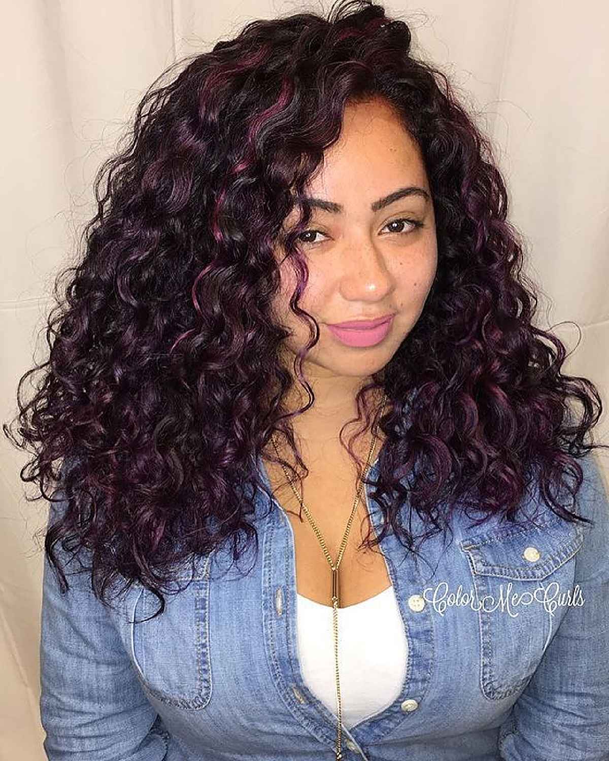 Black cherry color for natural curly hair