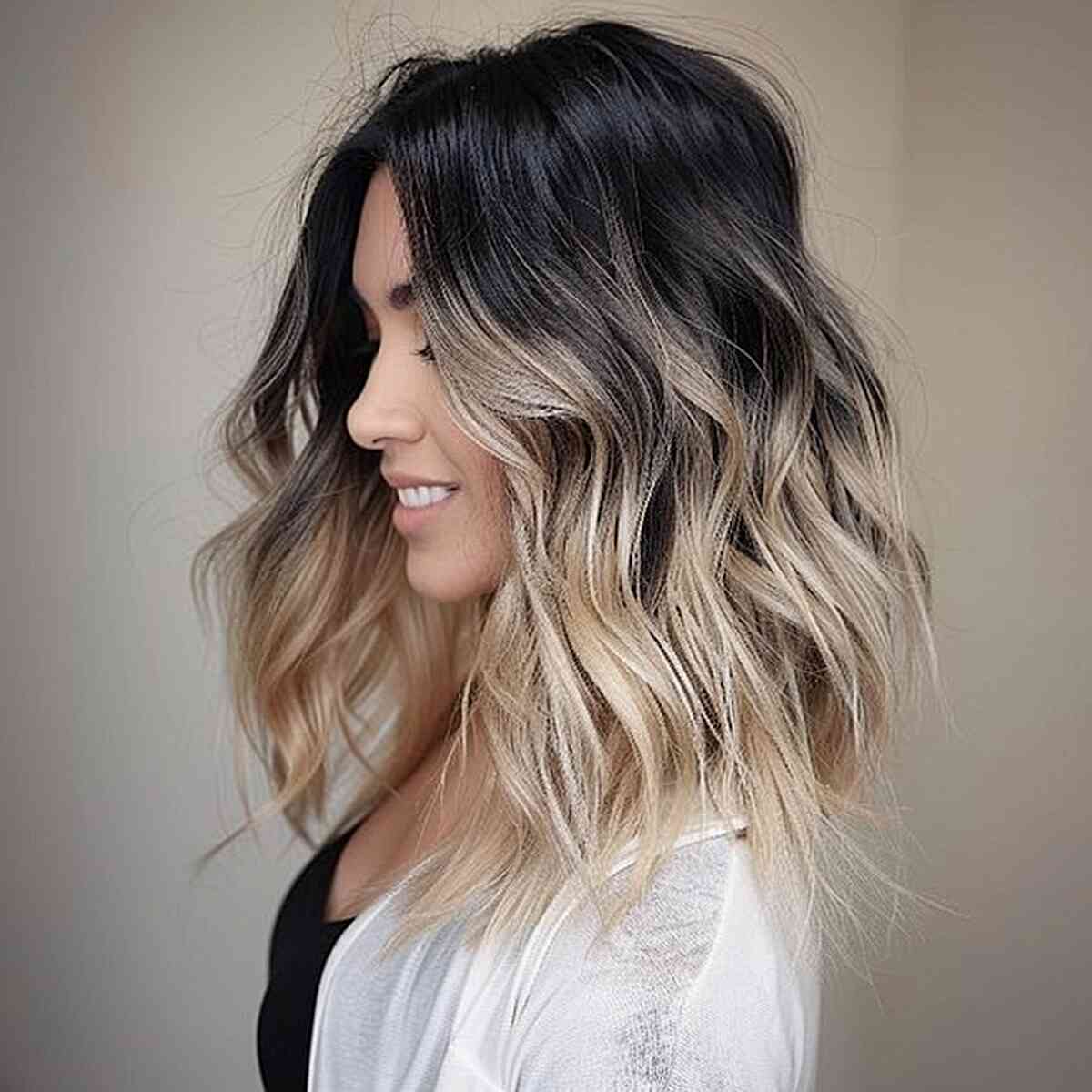 Black to Blonde Ombre