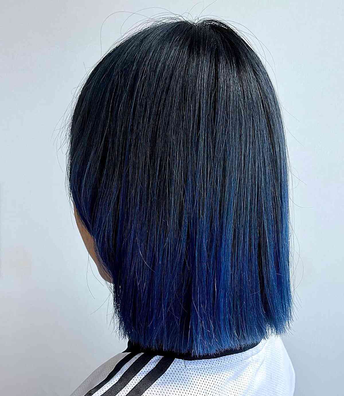 Black to Blue Ombre on Short Hair