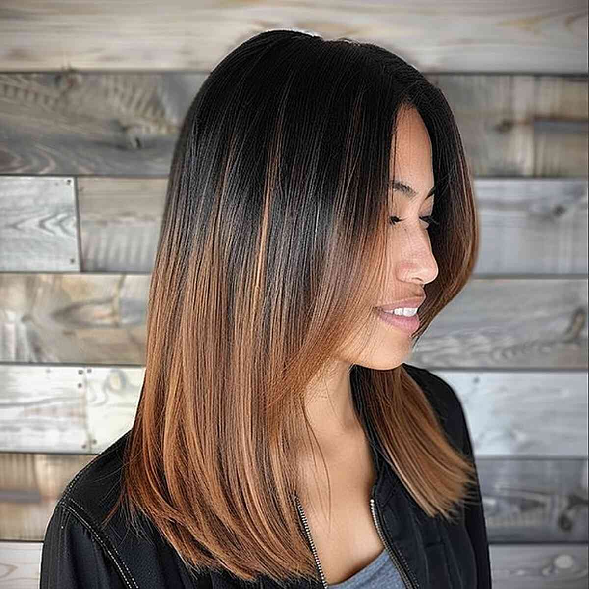 Black to Brown Ombre