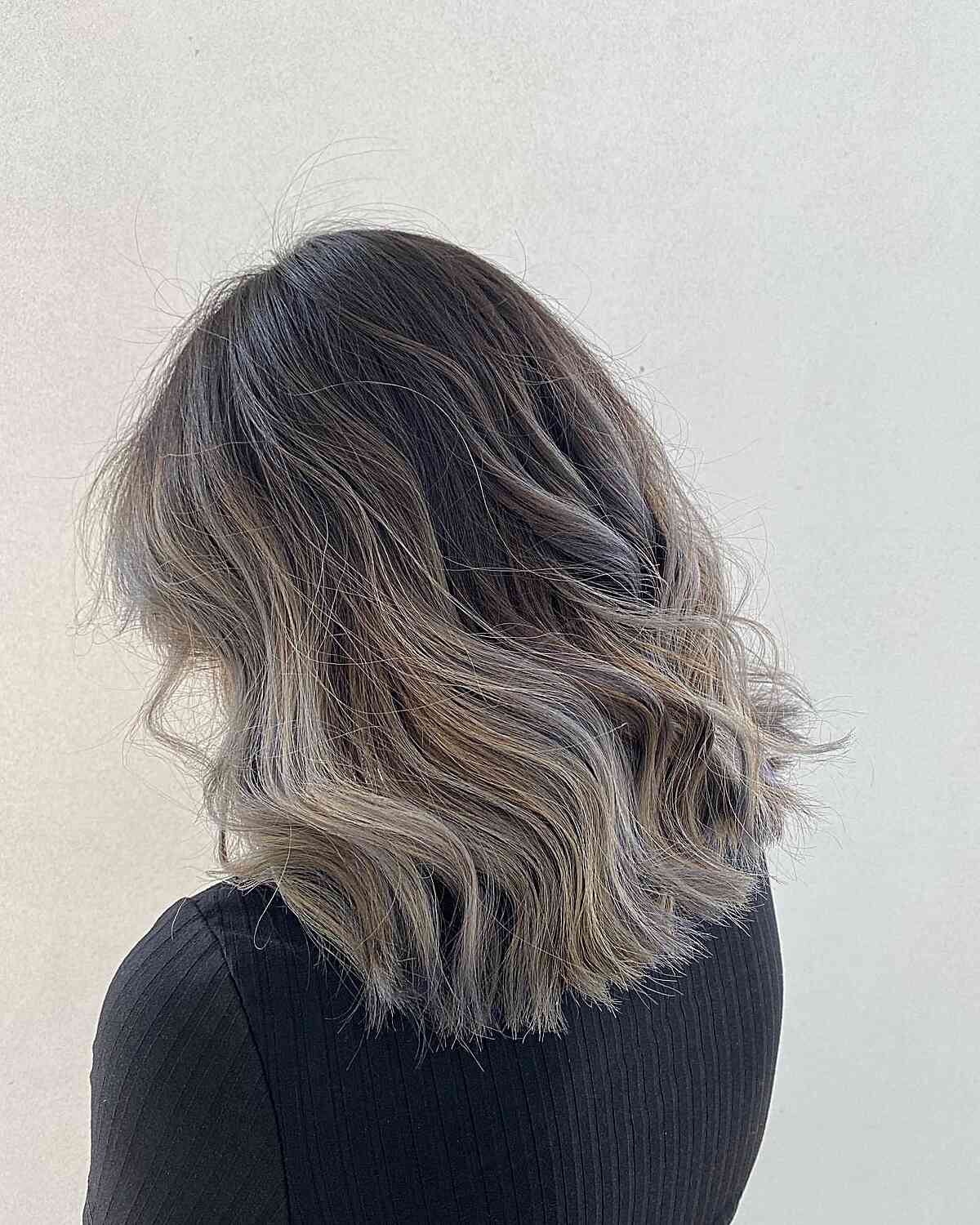 Black to grey ombre