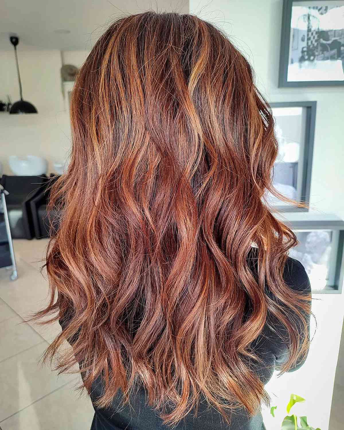 Blended Auburn Brown Hair Color