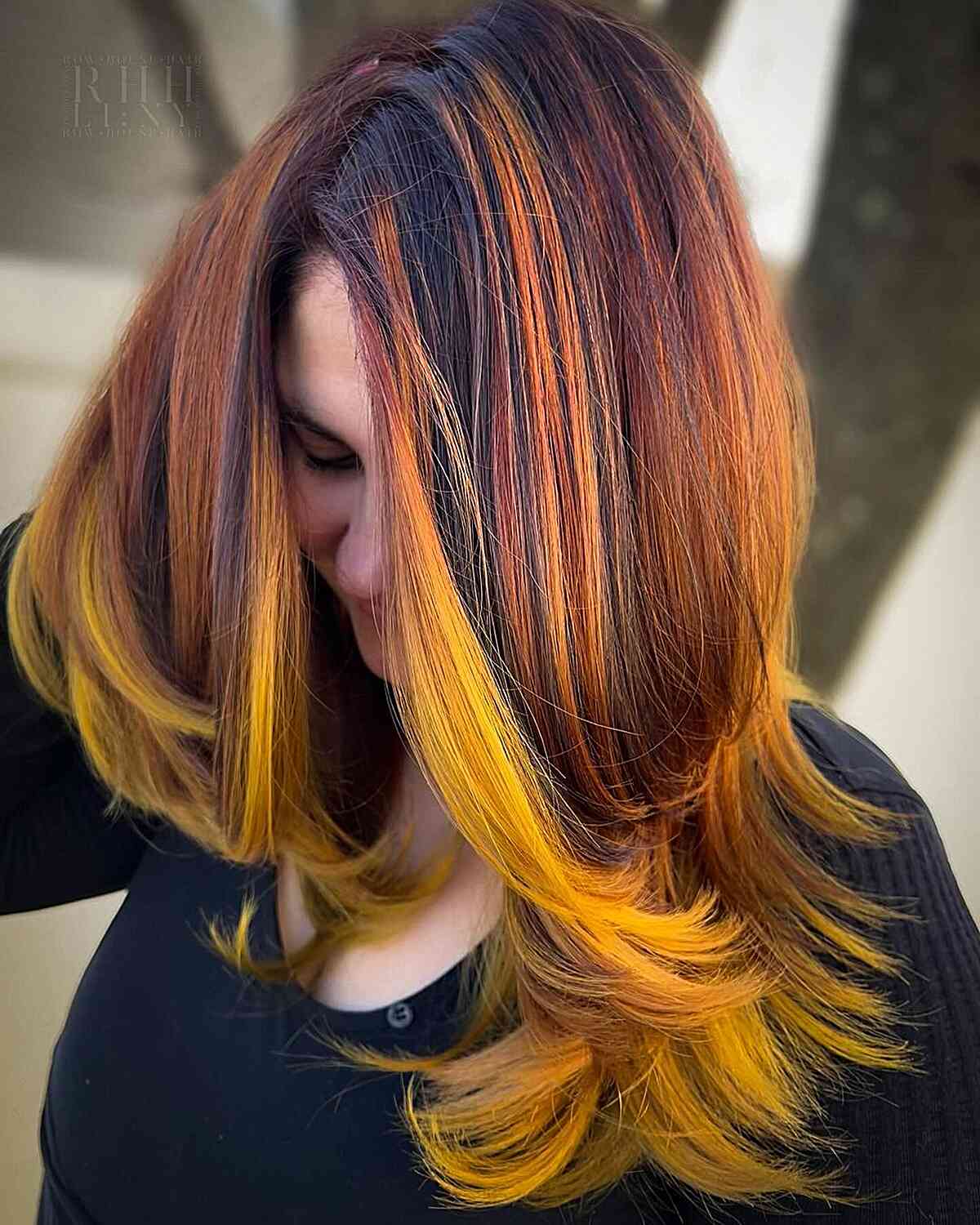 Blended Fall Hair Color