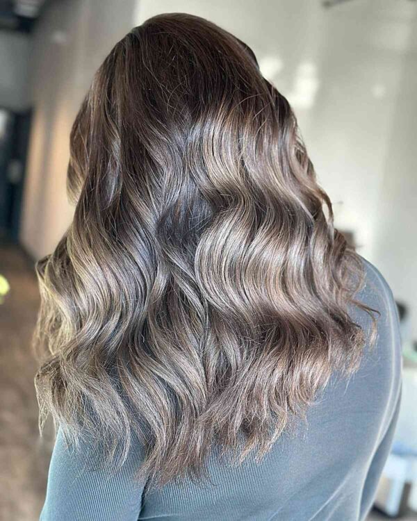 25 Gorgeous Mushroom Brown Balayage Hair Color Ideas   Blended Silver And Mushroom Brown Balayage Hues 600x750 