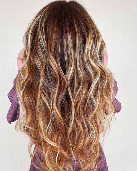 A Blonde and Red Balayage