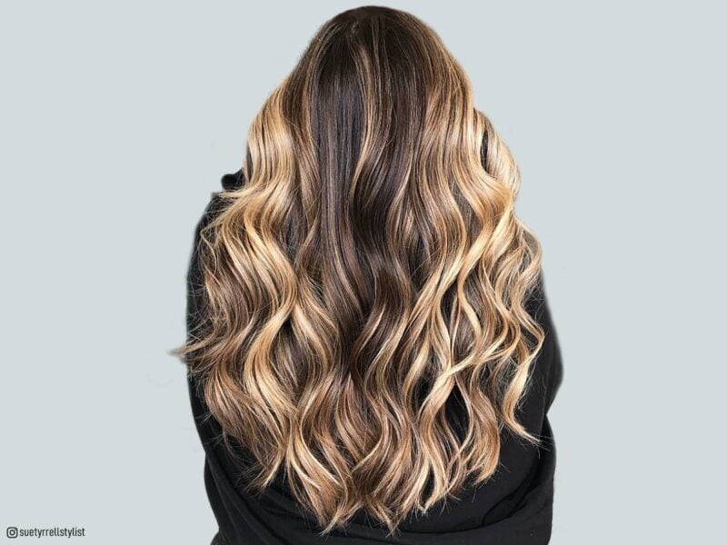 Brown hair with blonde balayage - wide 4