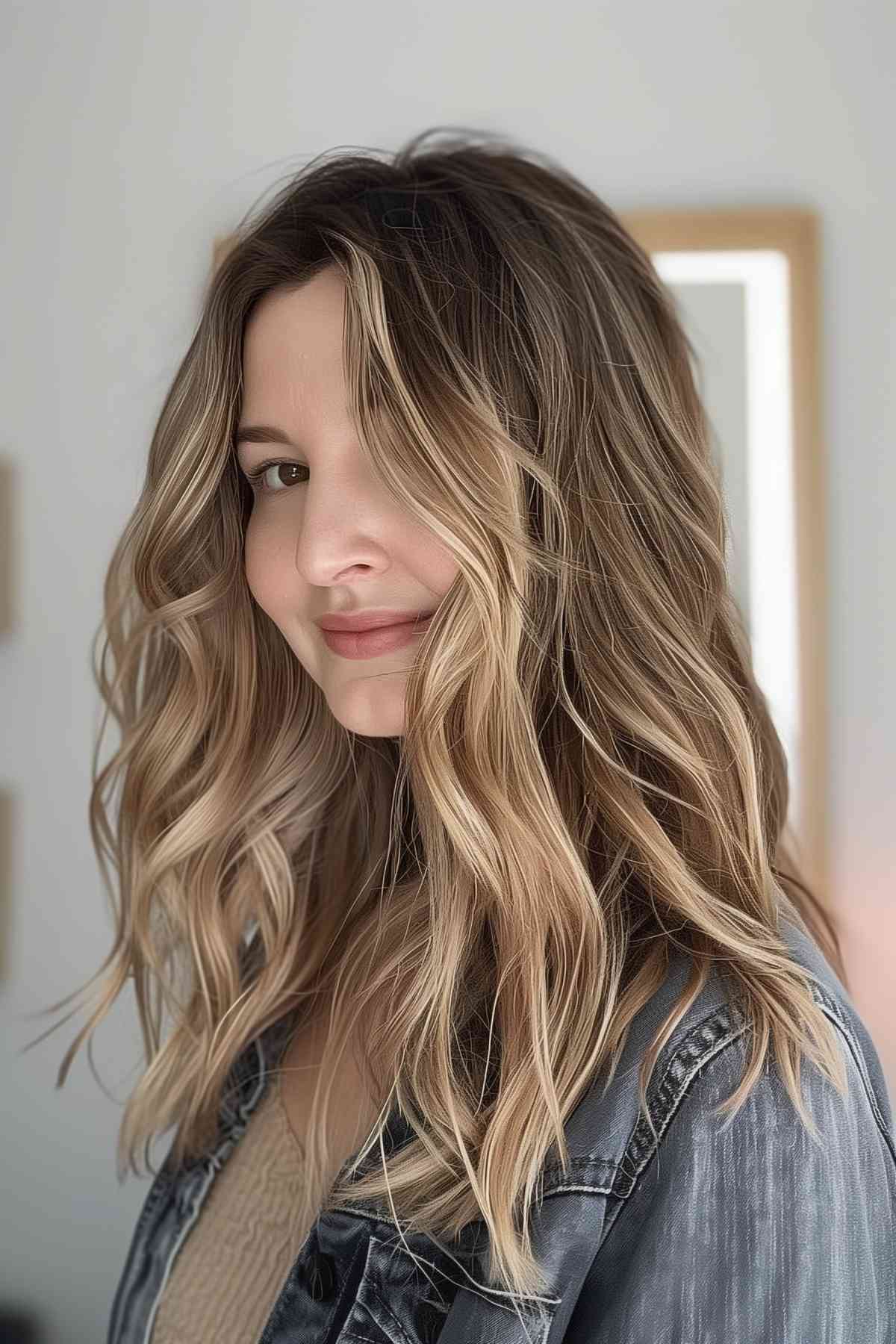 Cream soda blonde balayage with subtle highlights