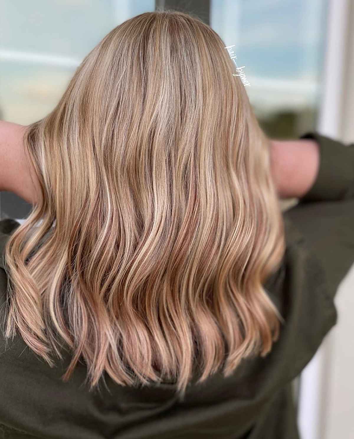 Blonde Hair with Copper Lowlights