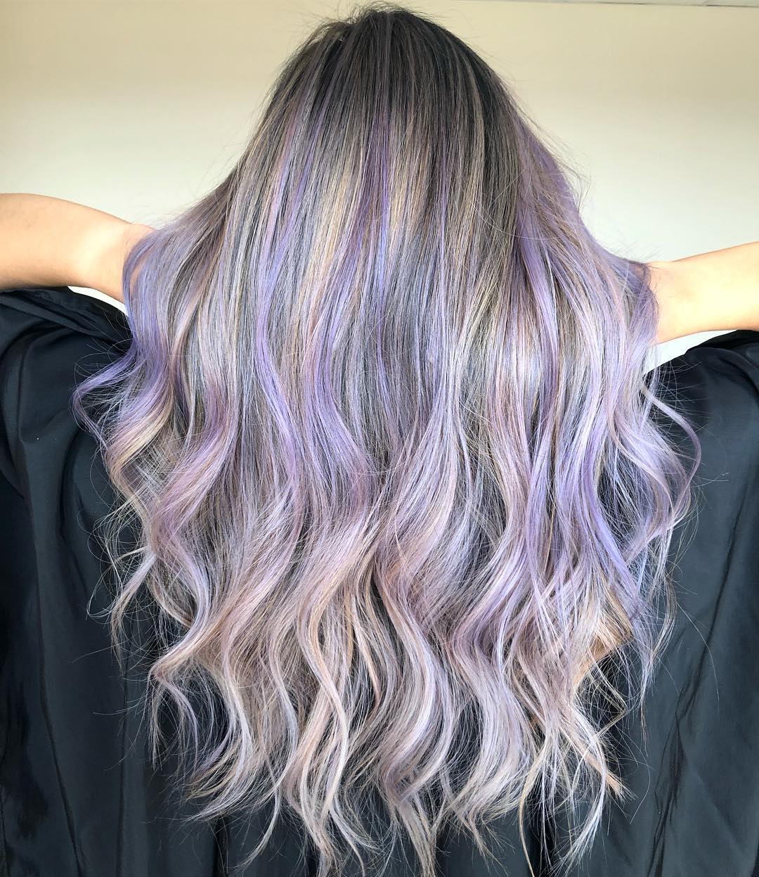 Blonde Hair with Light Purple Highlights