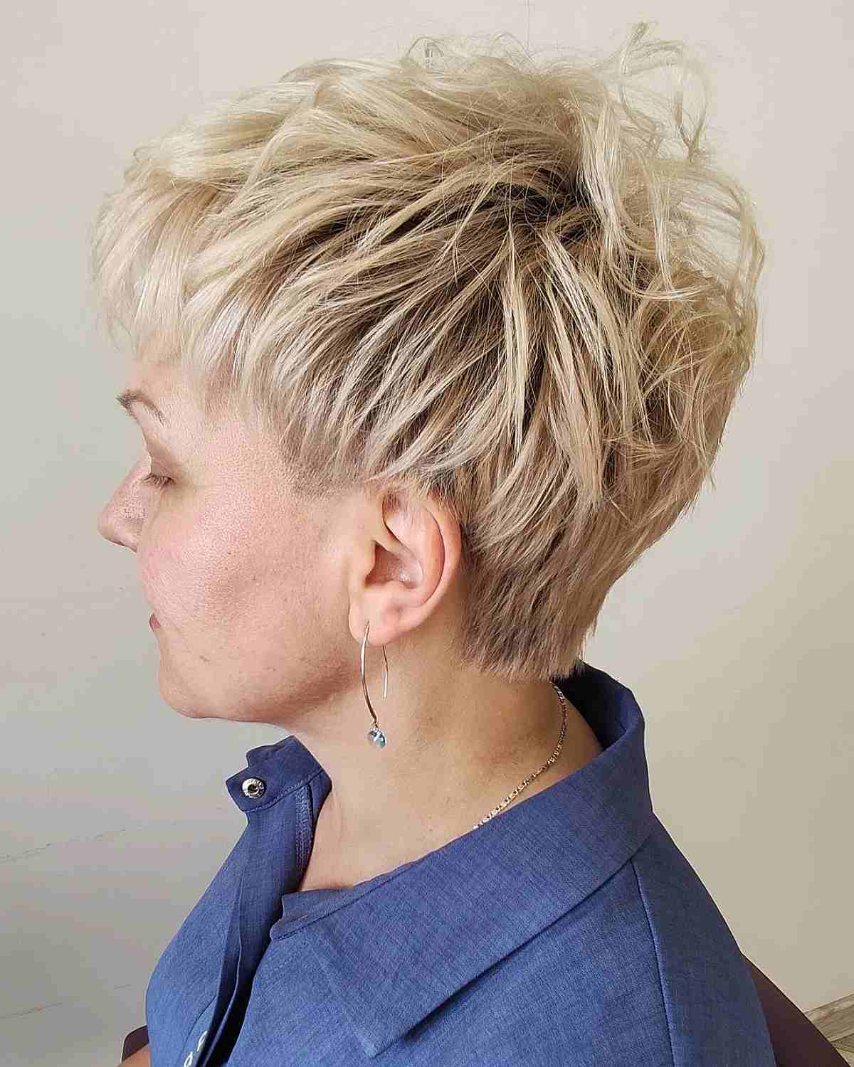 Blonde Lived-In Pixie Cut with Texture